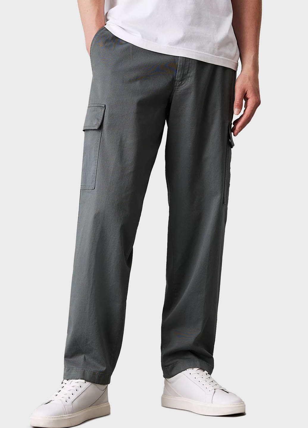 Серые кэжуал демисезонные карго брюки Calvin Klein Jeans