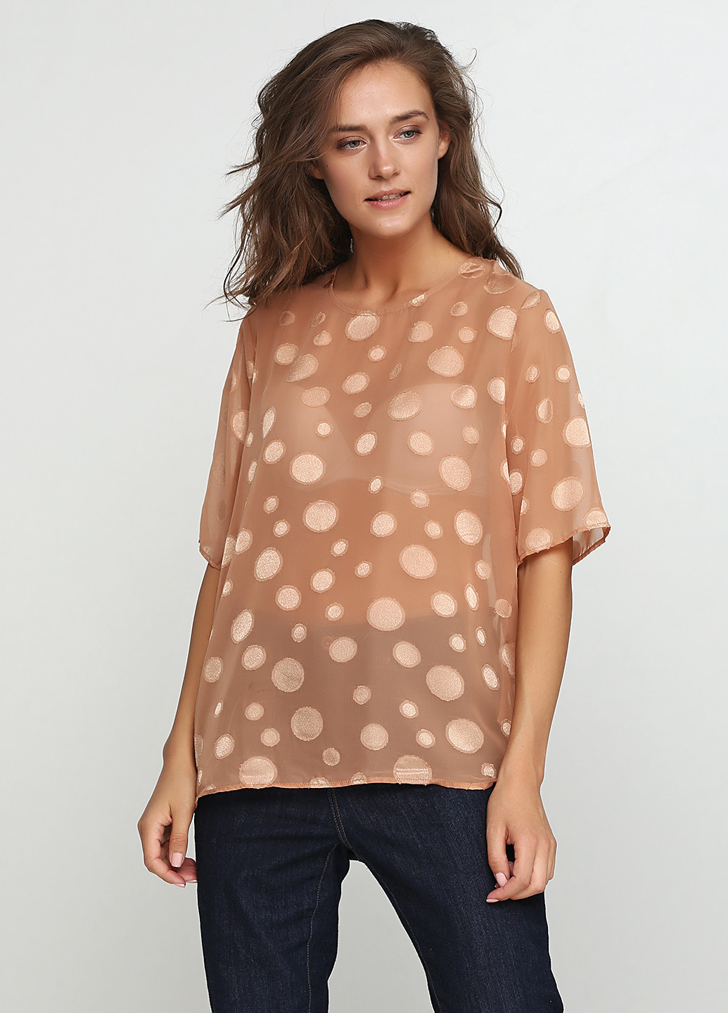 Коричнева блуза Selected