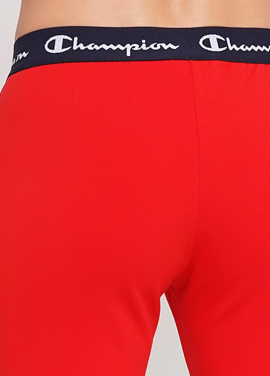 Красные спортивные демисезонные зауженные брюки Champion