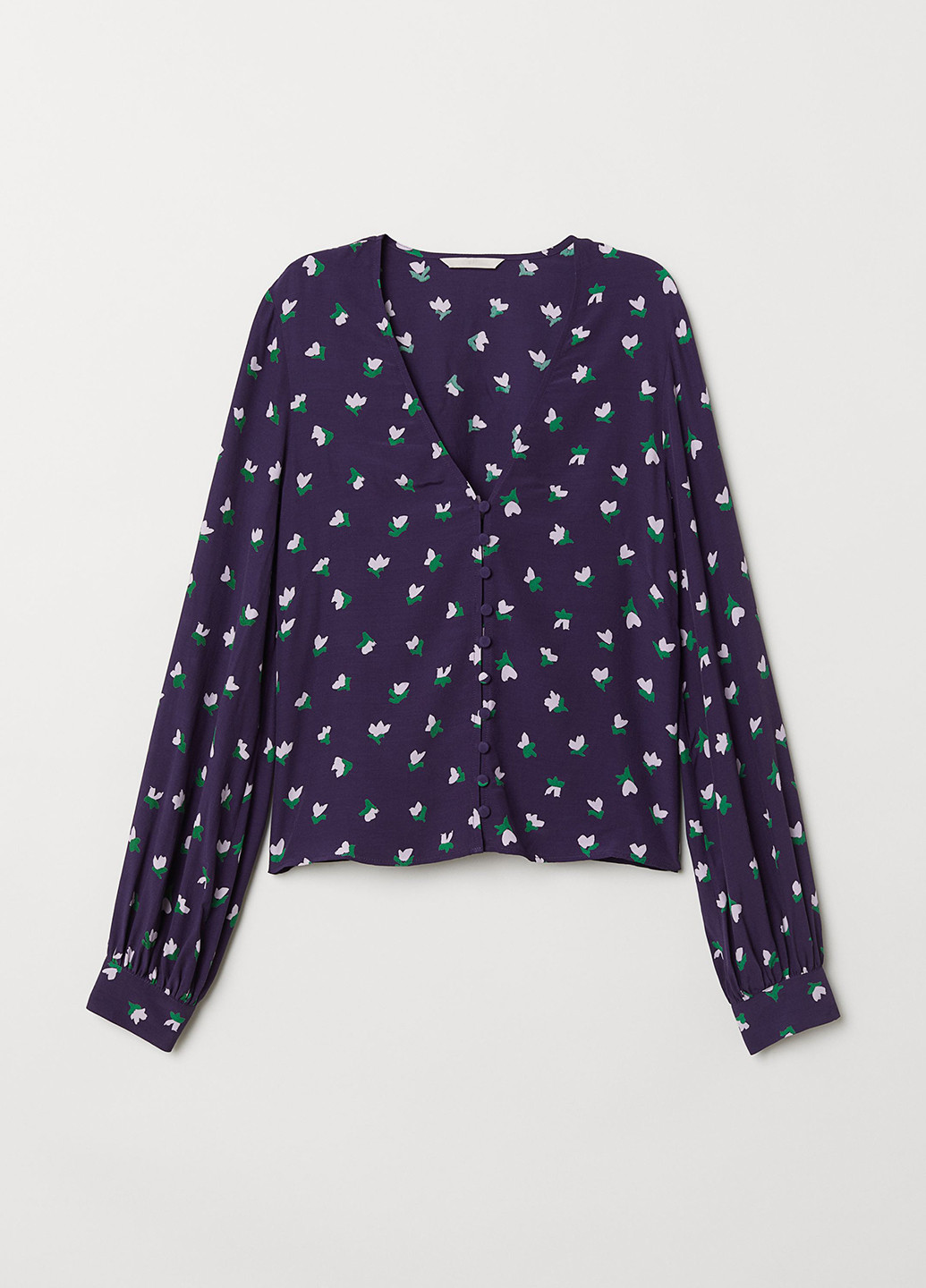 Темно-фиолетовая демисезонная блуза H&M