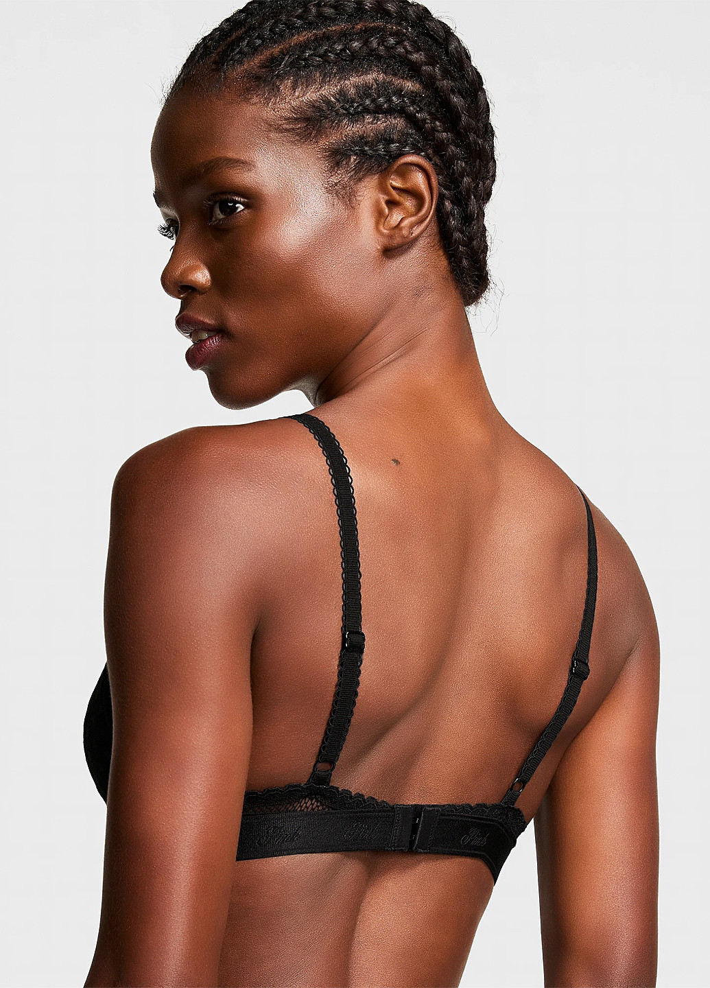 Черный демисезонный комплект (бюст, трусики) Victoria's Secret