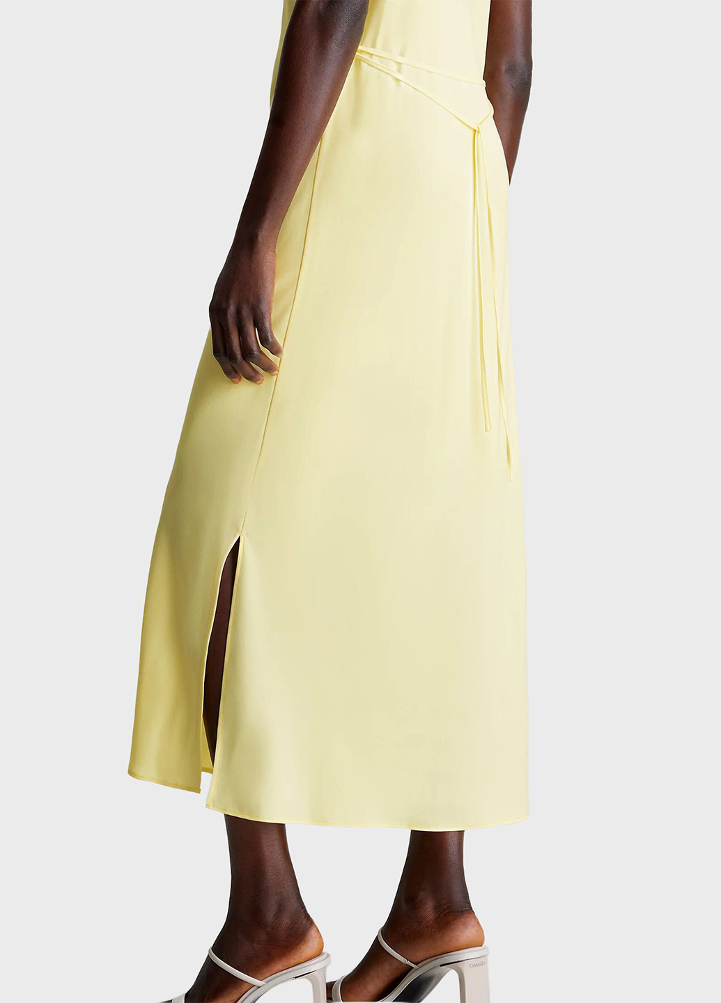Жовтий вечірня, кежуал сукня сукня-комбінація Calvin Klein однотонна