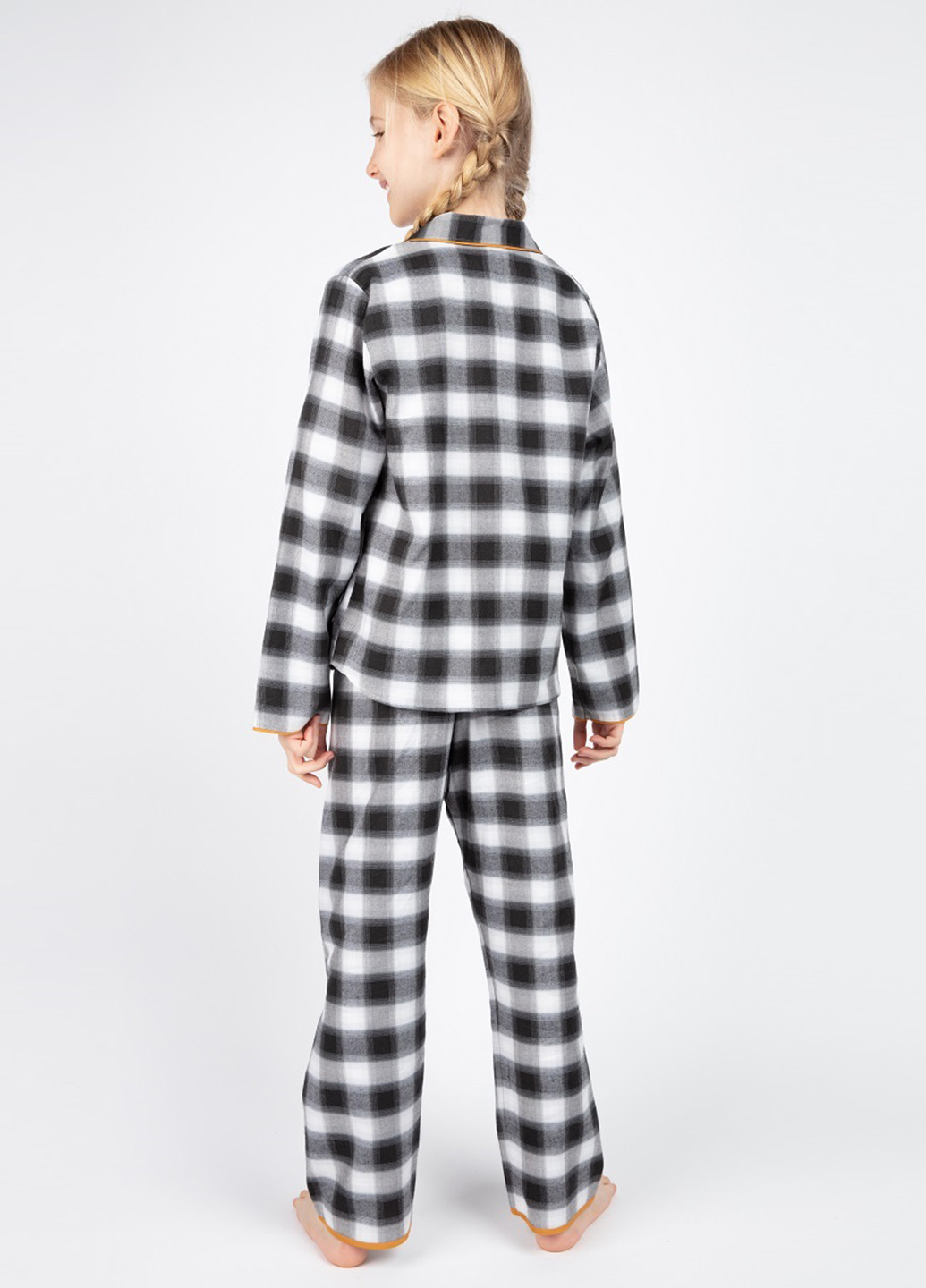 Чорно-біла всесезон піжама (сорочка, штани) сорочка + брюки Cyberjammies