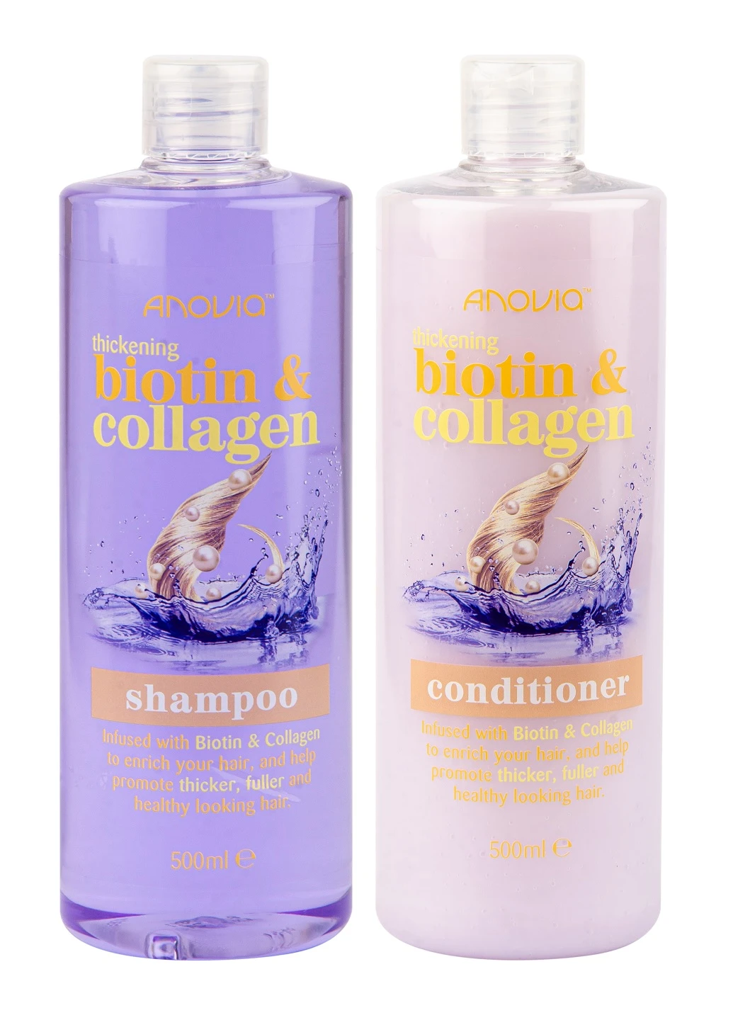 Набір для зміцнення волосся Biotin&Collagen 500мл+500мл Anovia (252408484)