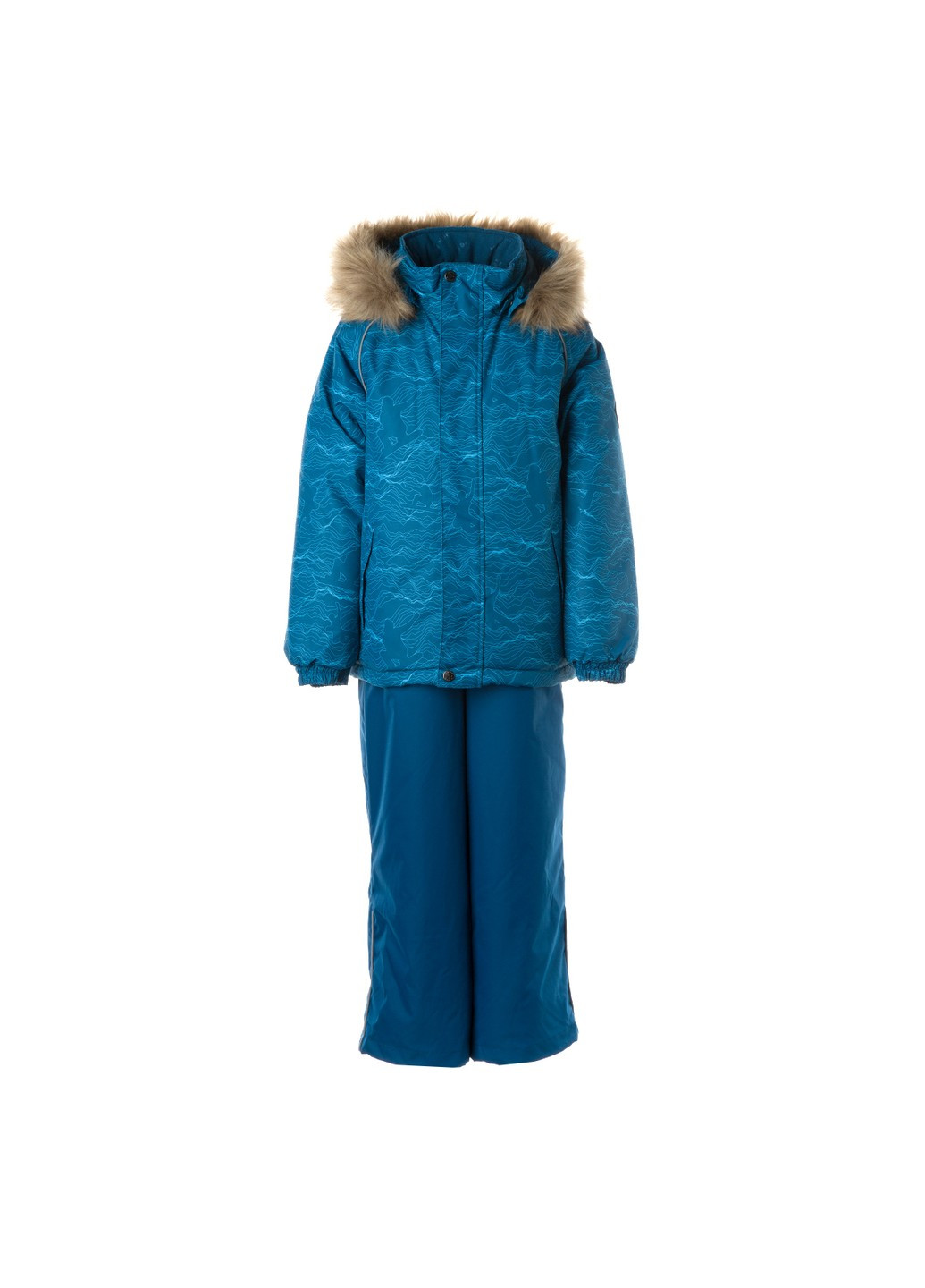 Бірюзовий зимній комплект зимовий (куртка + напівкомбінезон) winter Huppa