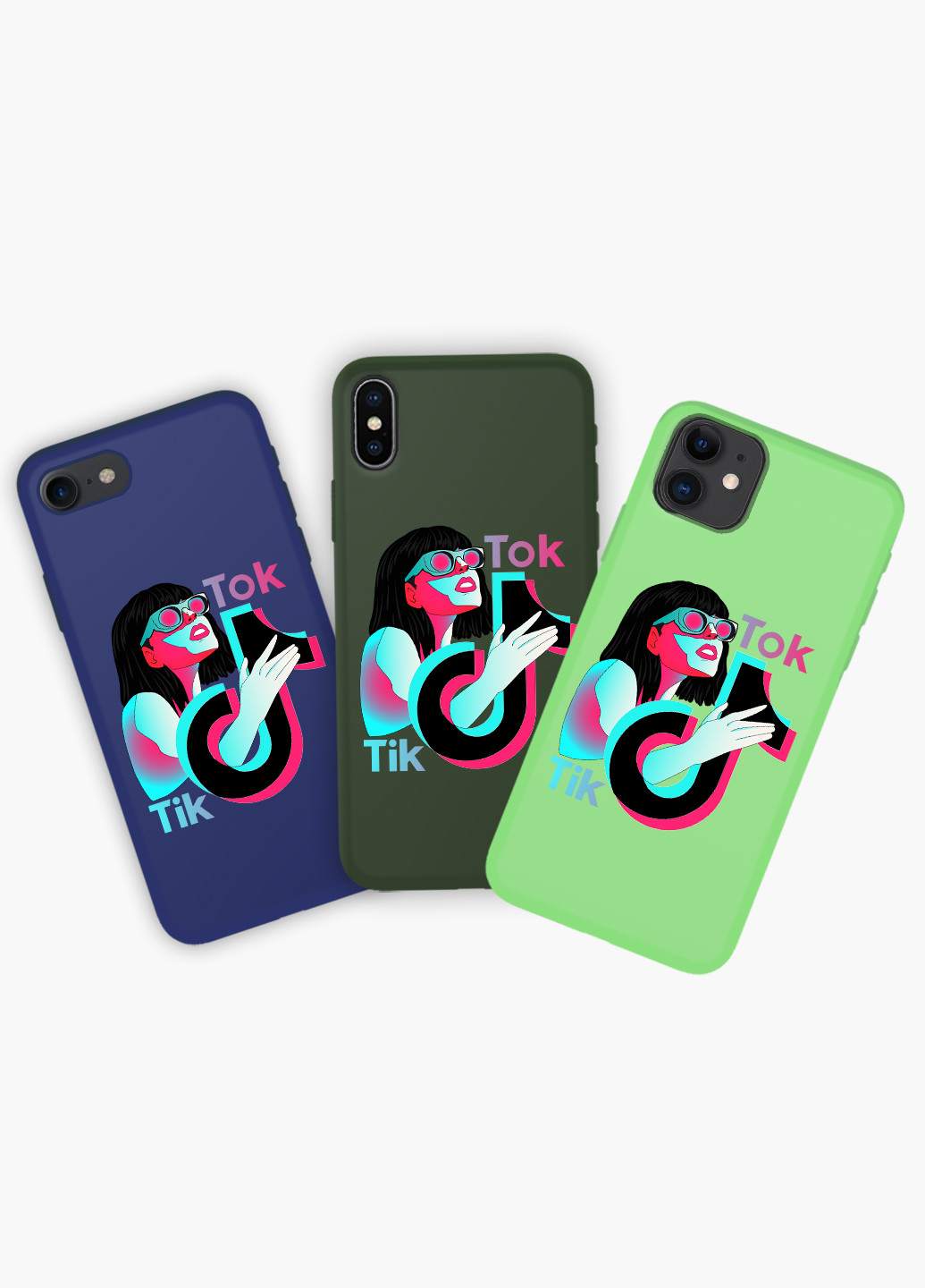 Чехол силиконовый Apple Iphone X ТикТок (TikTok) (6129-1647) MobiPrint (219517395)