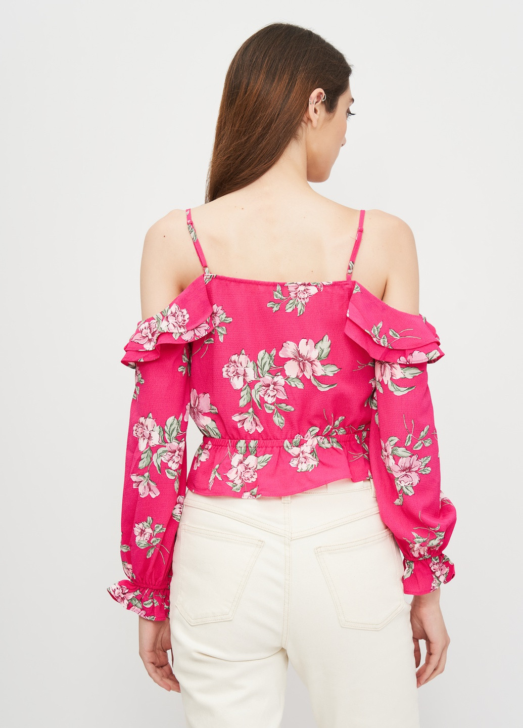 Малиновая летняя блуза H&M