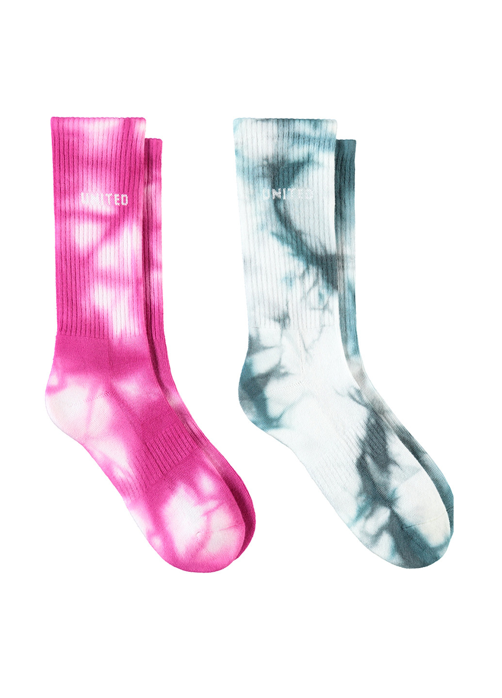 Комбинированные носки (2 пары) UNITED4 тай-дай (329038201)