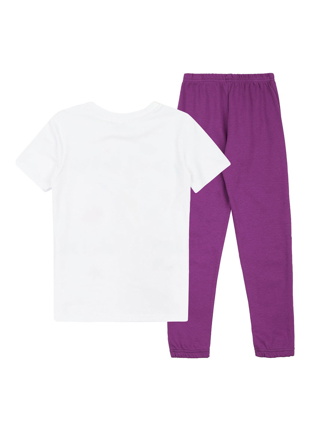 Біла всесезон піжама (довгий рукав, брюки) футболка + штани Garnamama