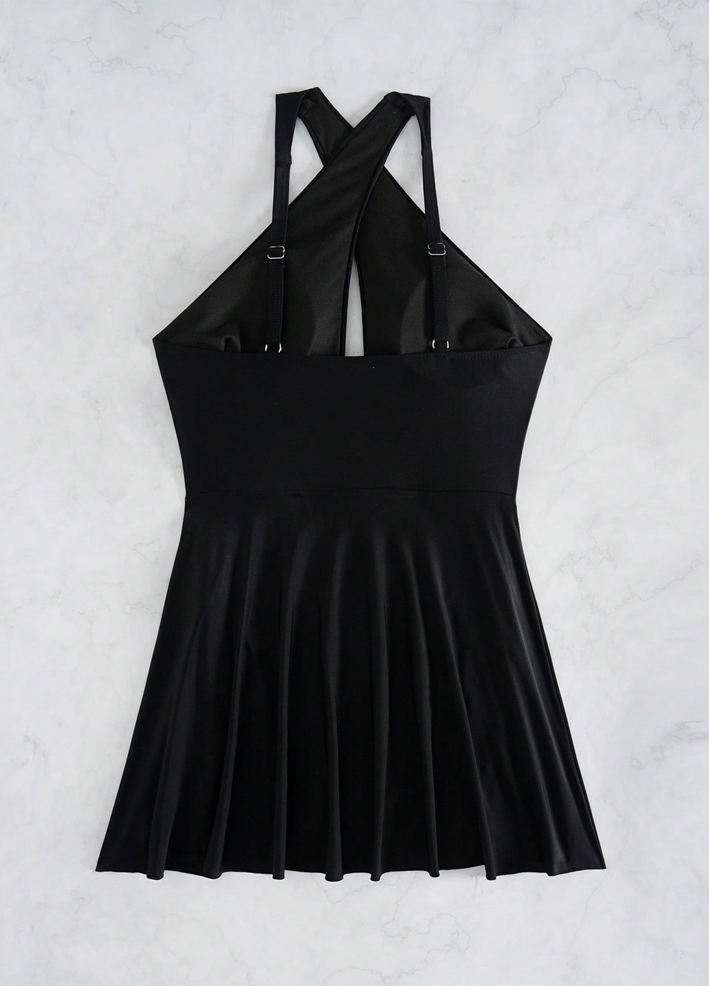 Черный летний купальник (платье) купальник-платье SHEIN