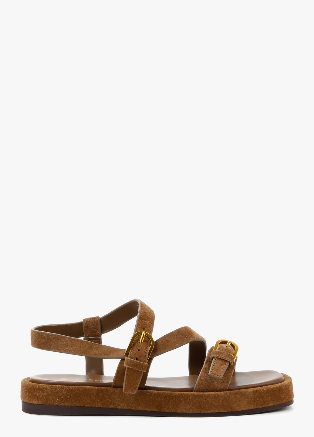 Коричневые босоножки Le'BERDES с ремешком с пряжкой