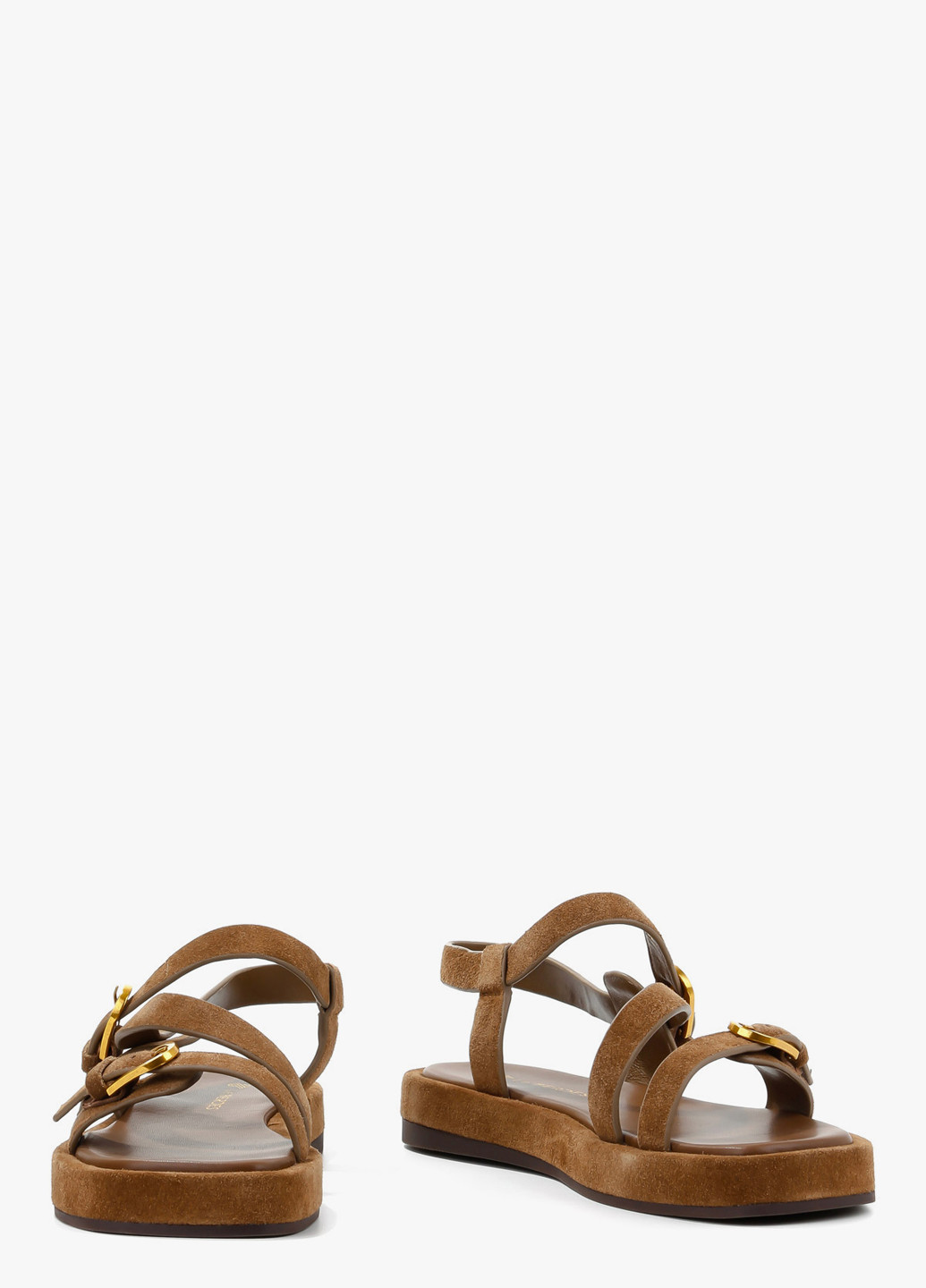 Коричневые босоножки Le'BERDES с ремешком с пряжкой