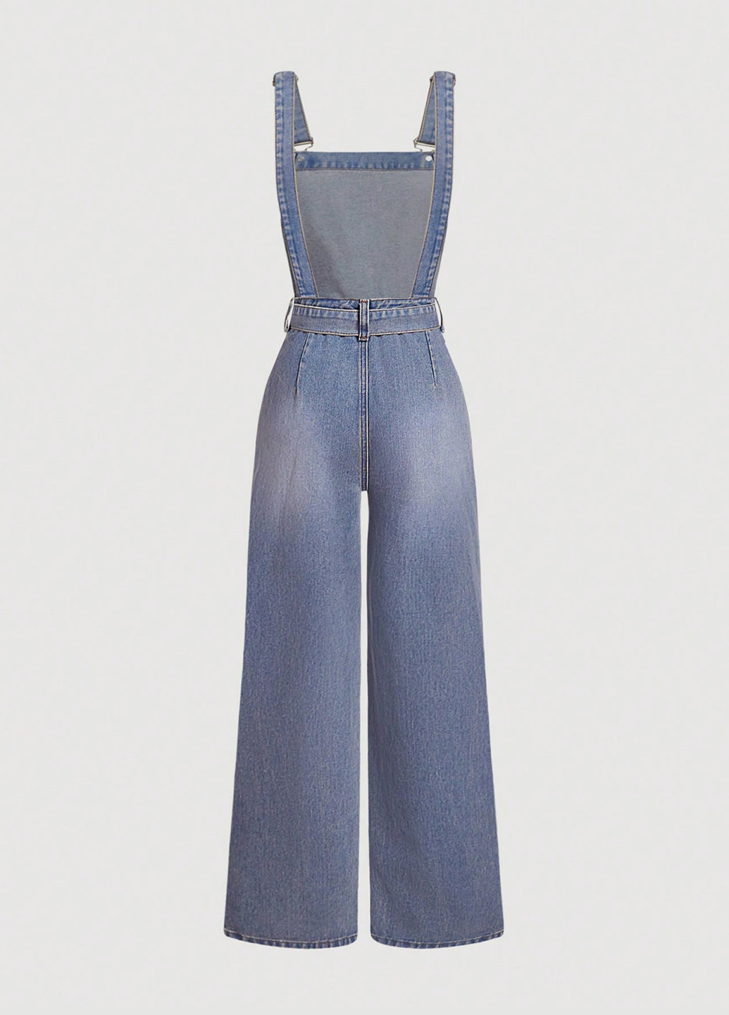 Комбинезон SHEIN комбинезон-брюки варенка тёмно-синий денил хлопок, джинс