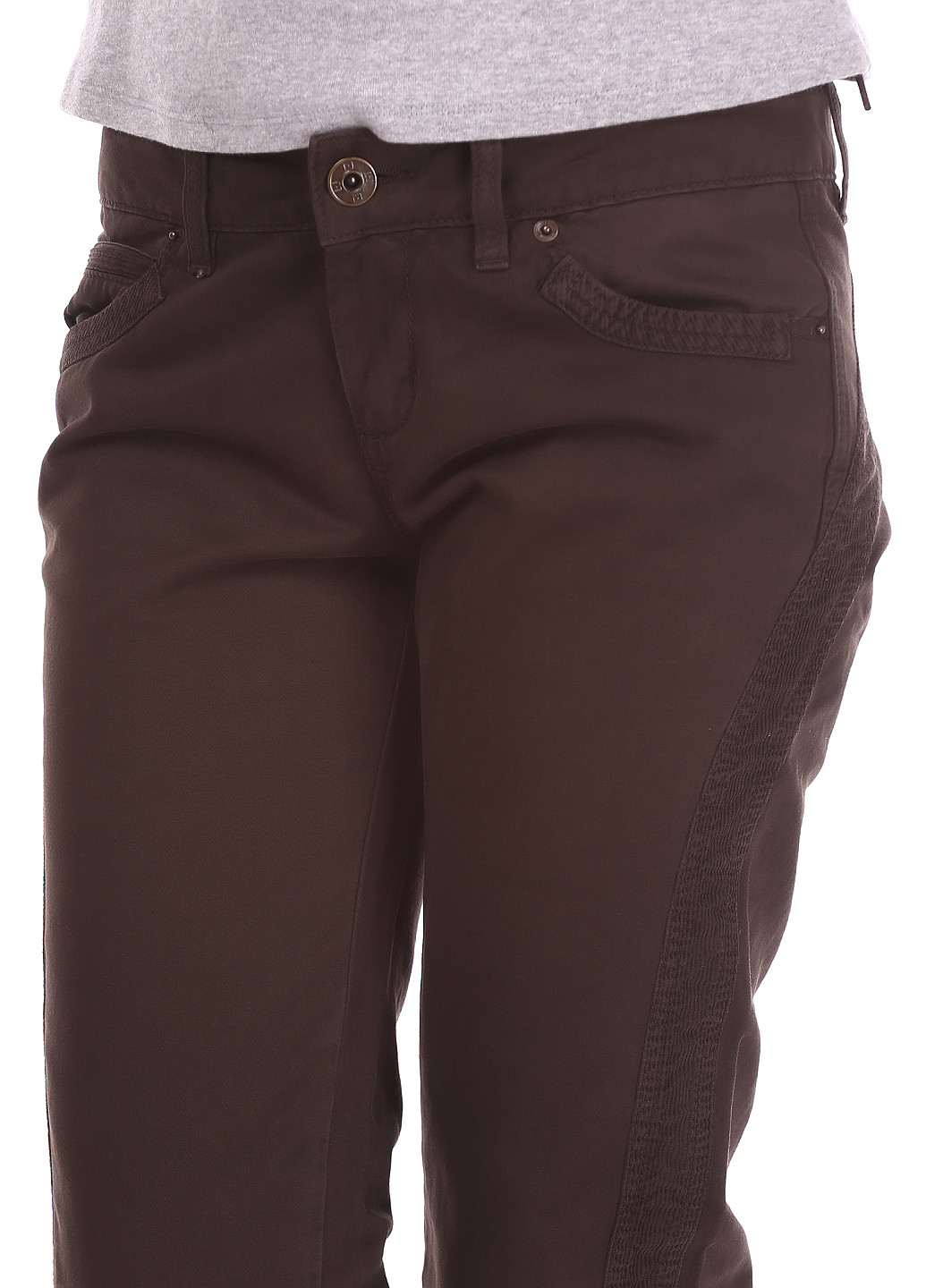 Темно-коричневые кэжуал демисезонные клеш брюки Liu-Jo