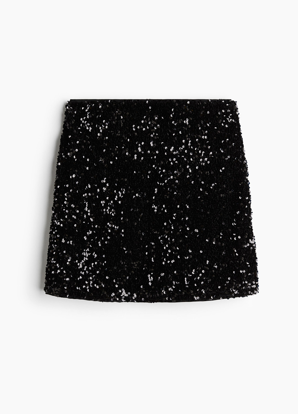 Черная коктейльный, вечерний однотонная юбка H&M а-силуэта (трапеция)