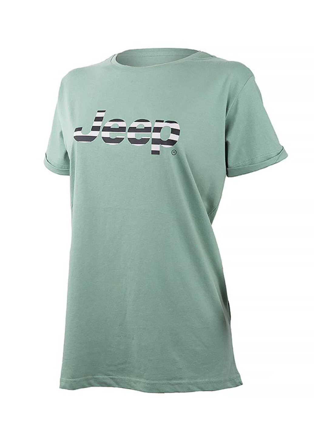 Футболка O102611-E854 Jeep T-SHIRT OVERSIZE Striped Print Turn - (321505859)