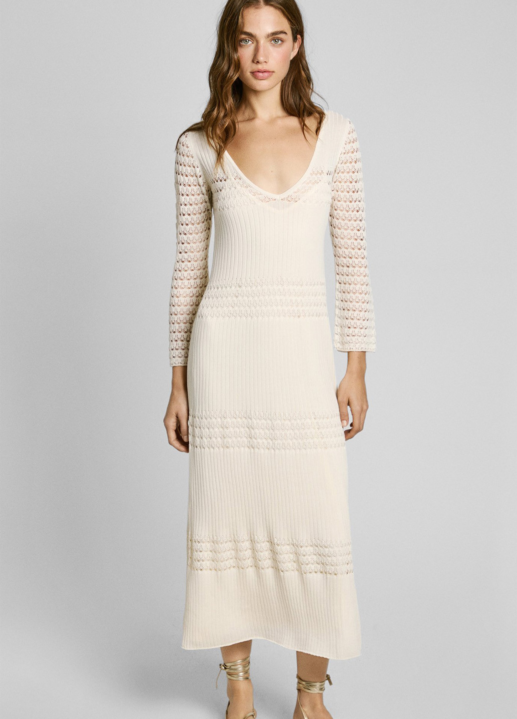 Світло-бежева кежуал сукня а-силует Pepe Jeans однотонна