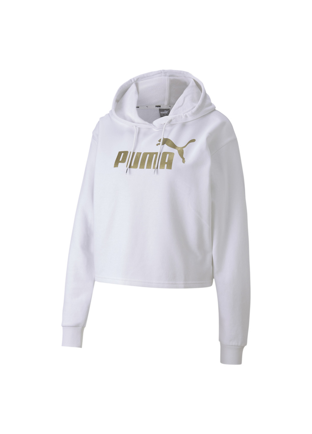 Толстовка Puma ESS+ Metallic Hoody TR белая спортивная