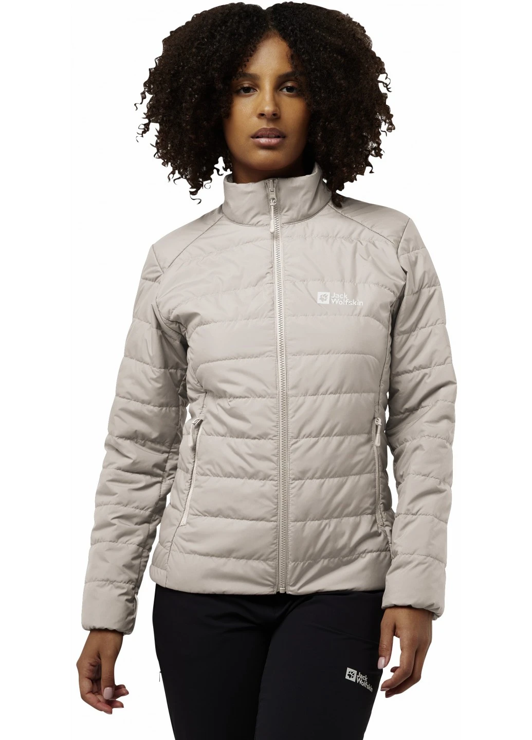 Бежевая демисезонная куртка куртка-трансформер Jack Wolfskin A62510_A0056