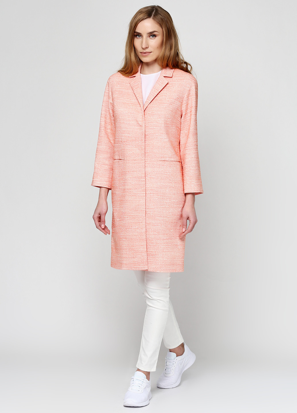 Светло-розовое летнее Пальто без капюшона Florens