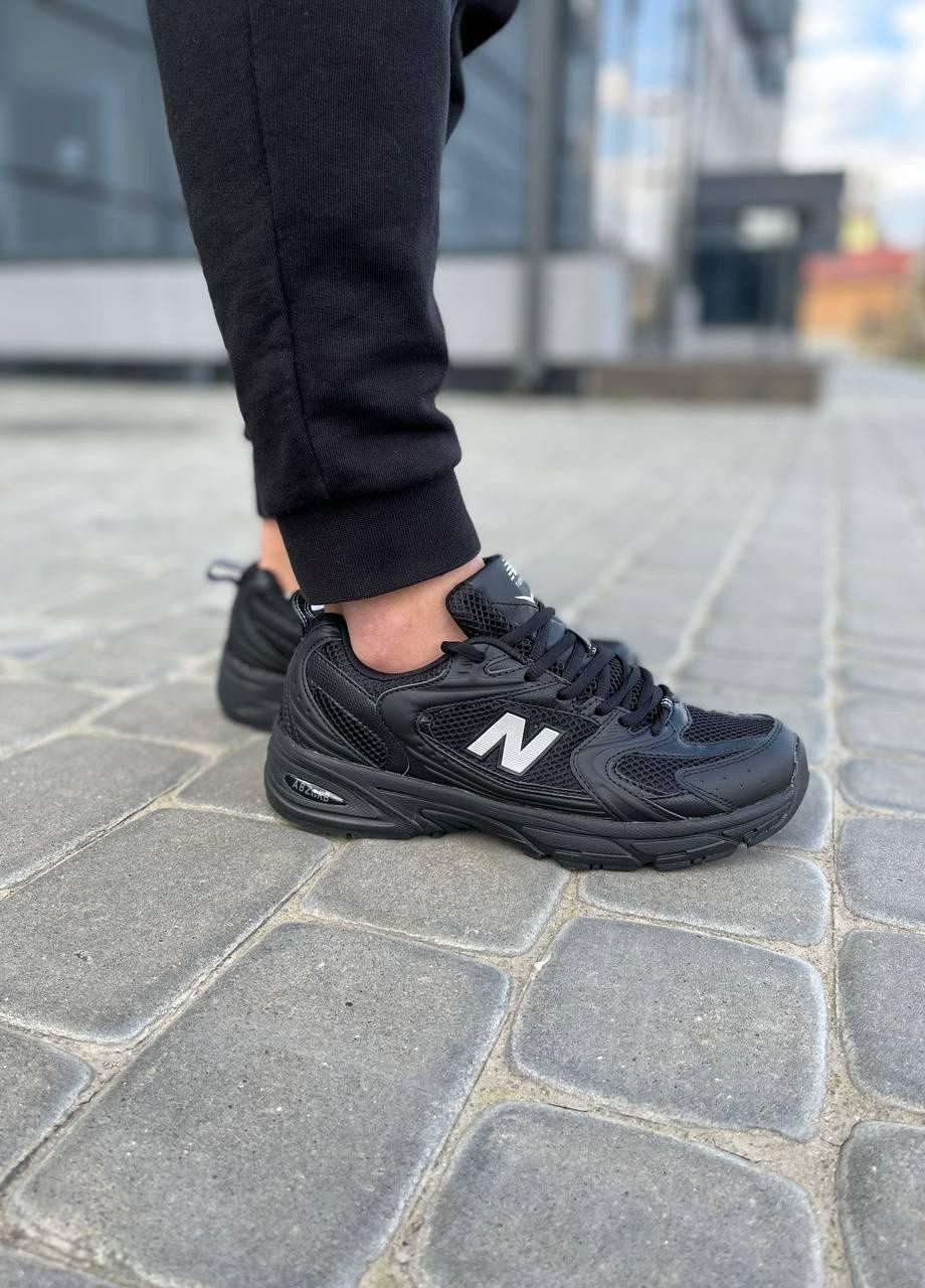 No Brand Copy New Balance 530 Black White Logo 253463494