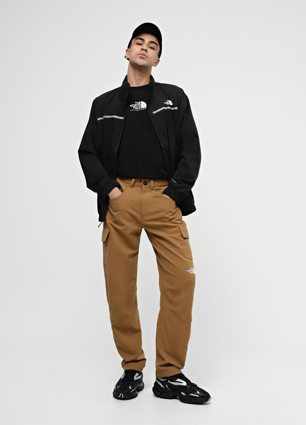 Коричневые кэжуал демисезонные карго брюки The North Face