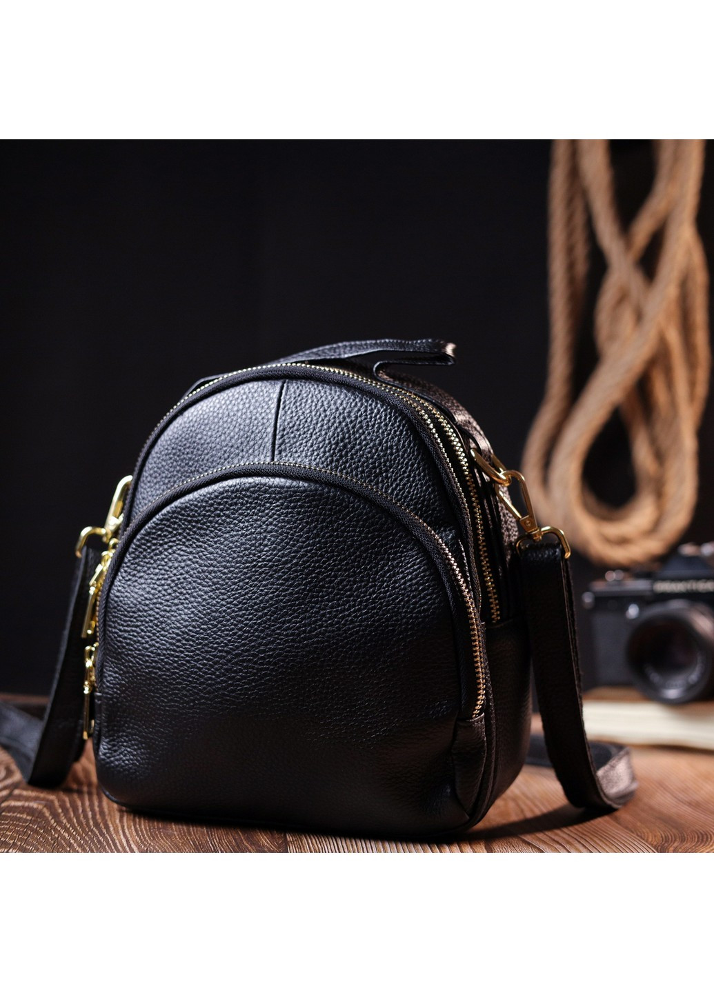 Рюкзак кожаный женский 20х21х10 см Vintage (255375489)