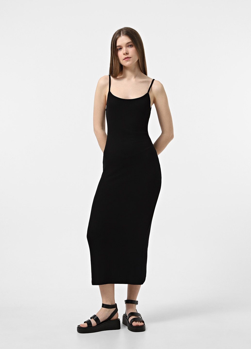 Черные босоножки Braska с ремешком