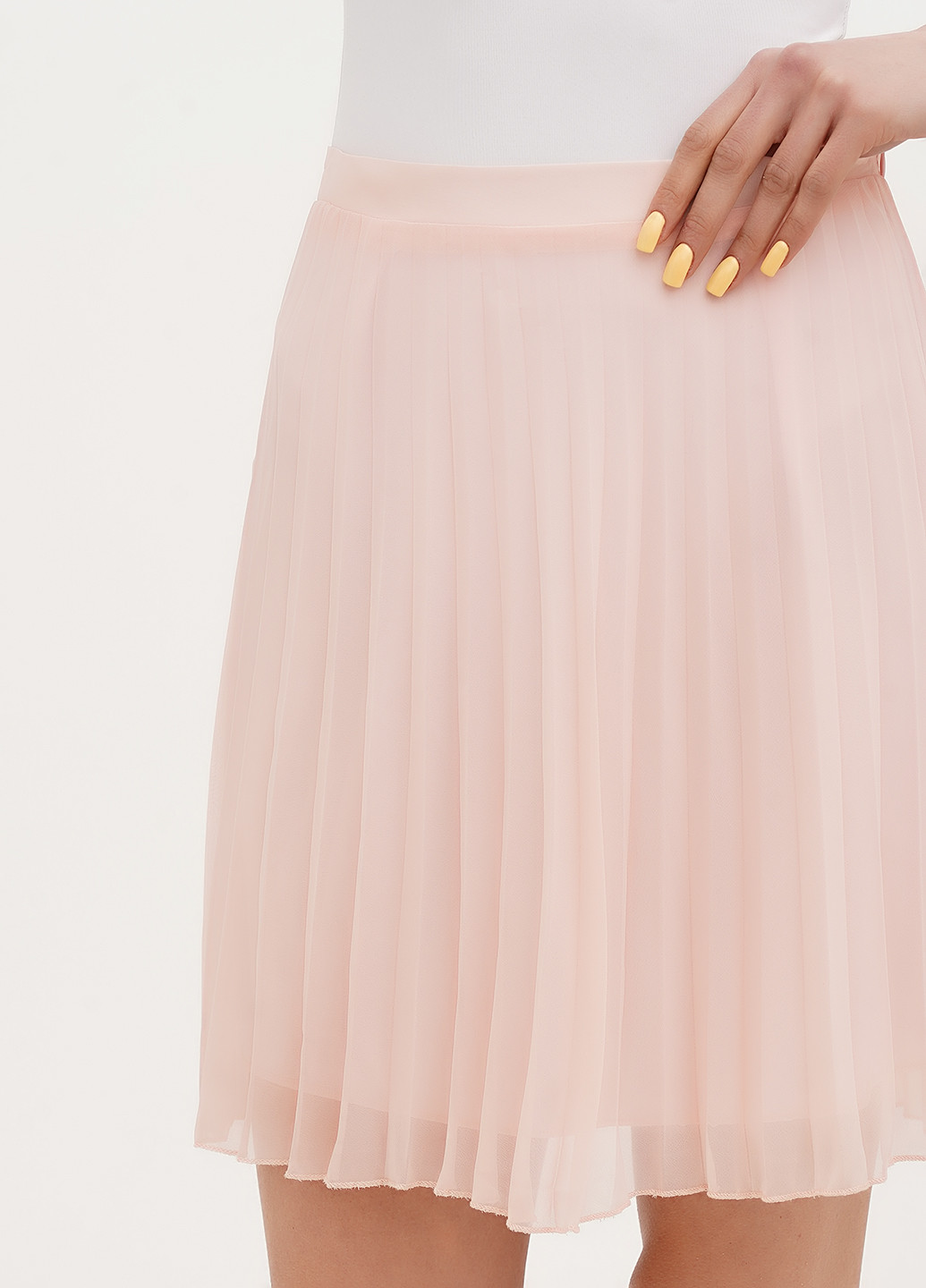 Пудровая кэжуал однотонная юбка Vicolo плиссе