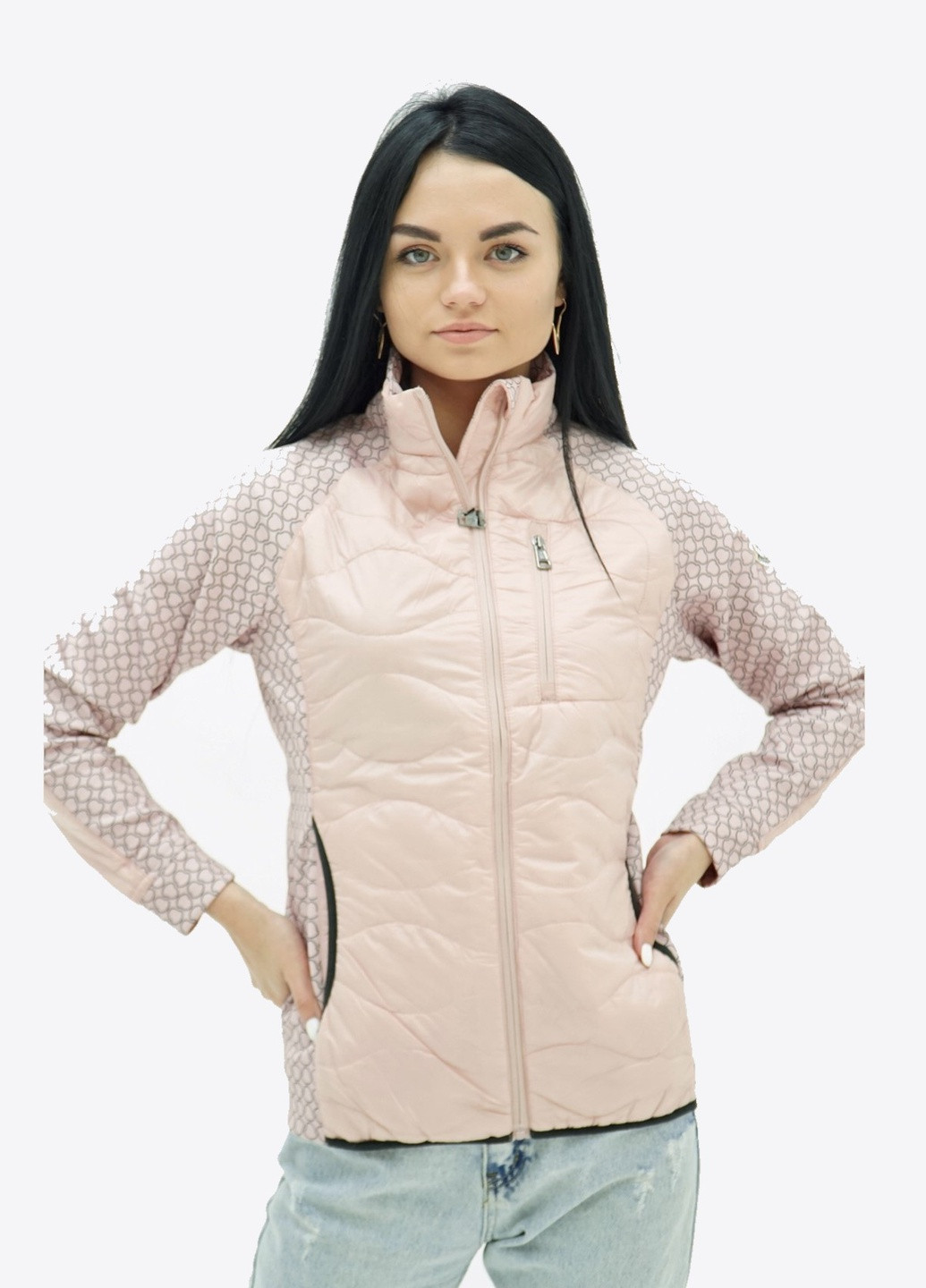 Пудровая демисезонная куртка женская Moncler