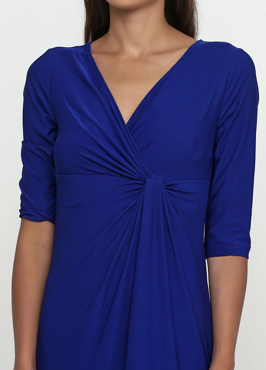Синее кэжуал платье а-силуэт Avon однотонное