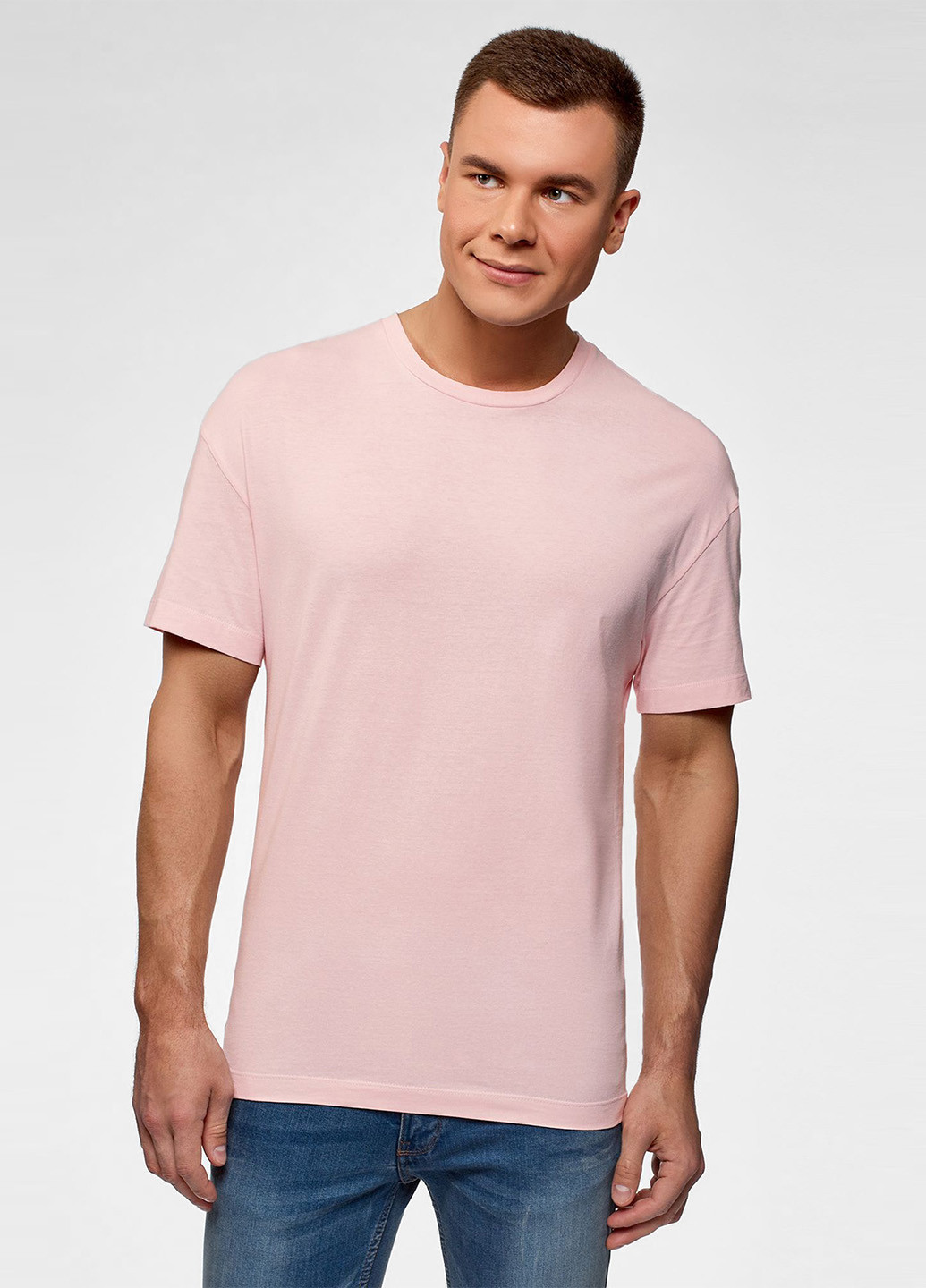 Розовая футболка Oodji