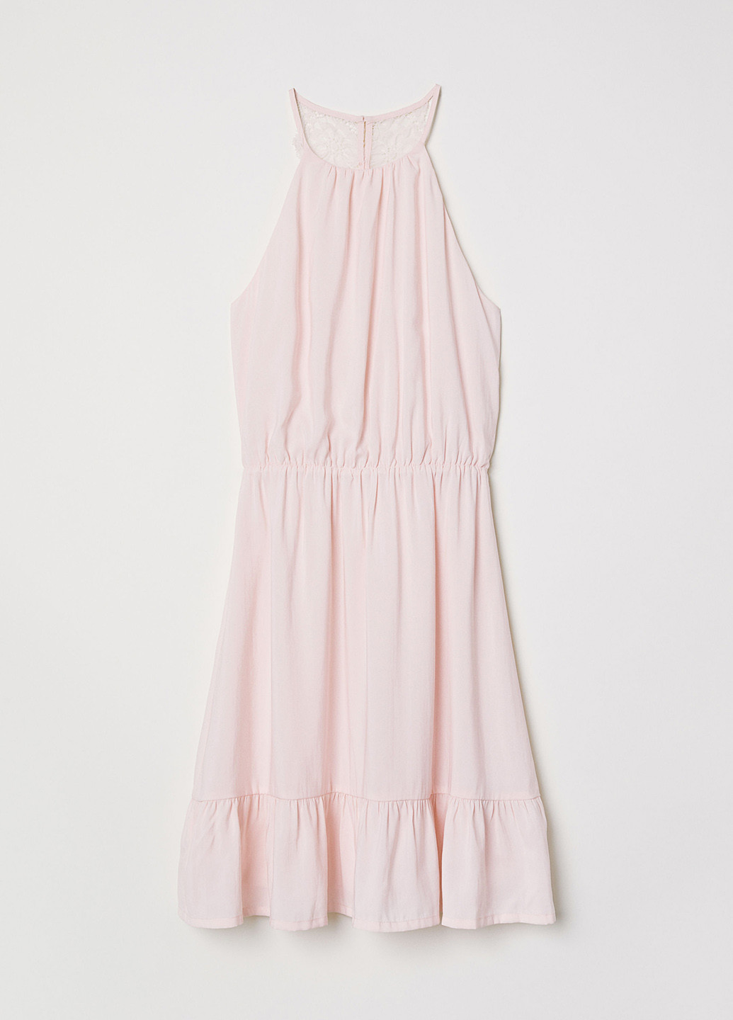 Розово-лиловое кэжуал платье а-силуэт H&M однотонное