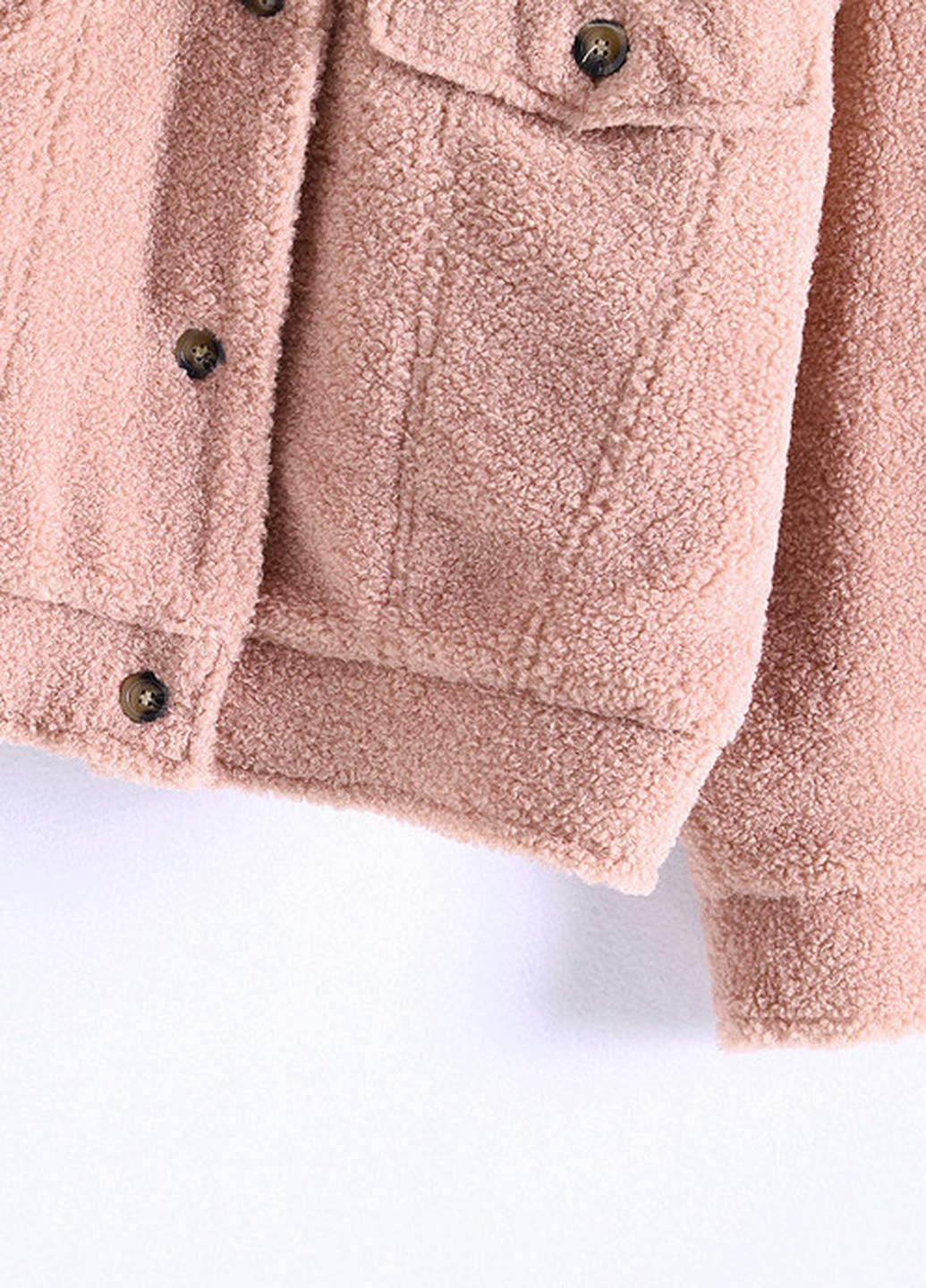 Розовая демисезонная куртка женская из искусственного меха glamor Berni Fashion 55597