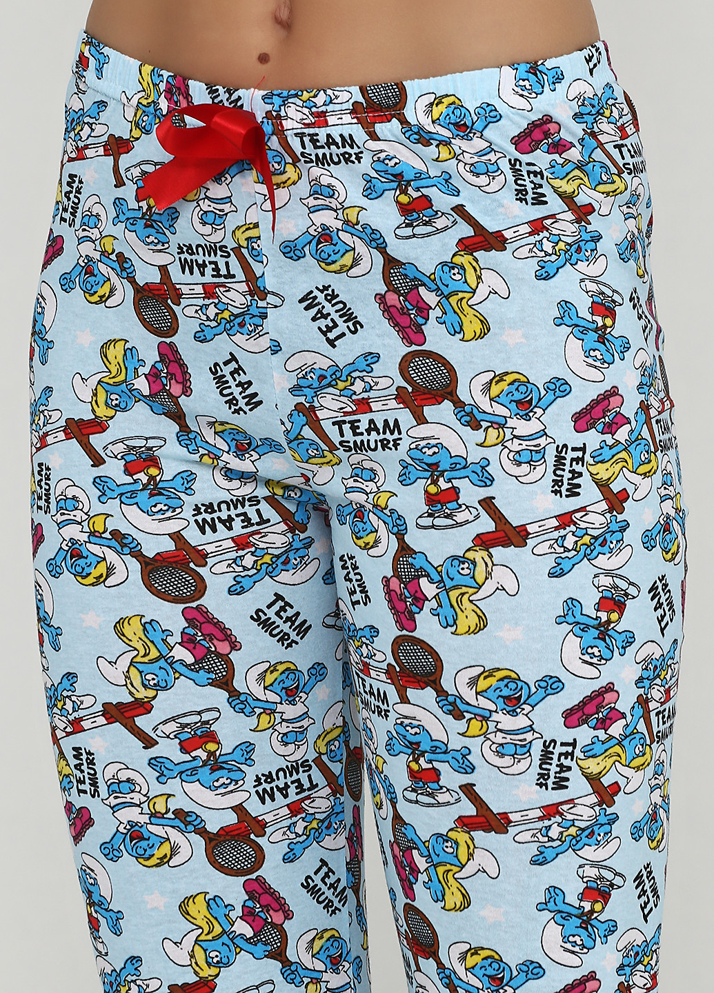Блакитний демісезонний комплект (лонгслив, брюки, маска для сна) Stil Moda Pijama