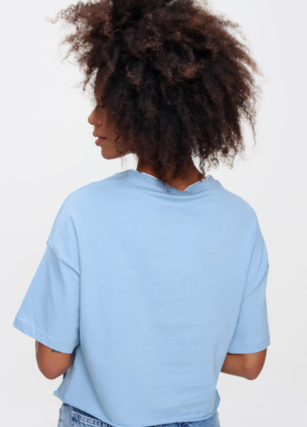 Голубая летняя футболка ECROU