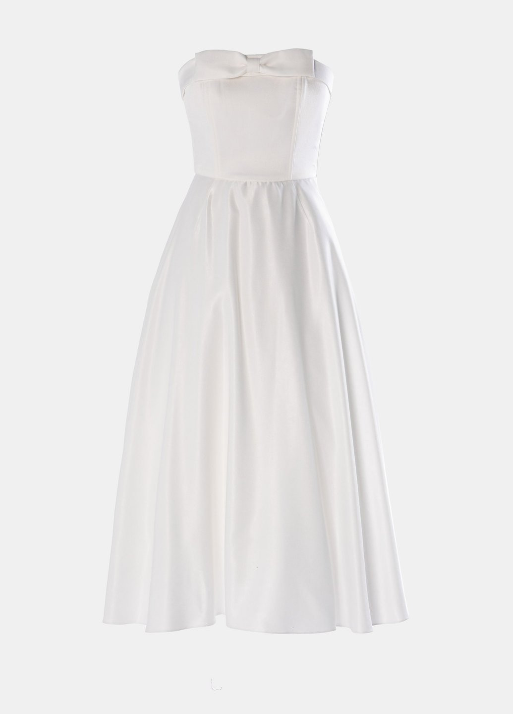 Молочное праздничный платье на одно плечо Gepur однотонное