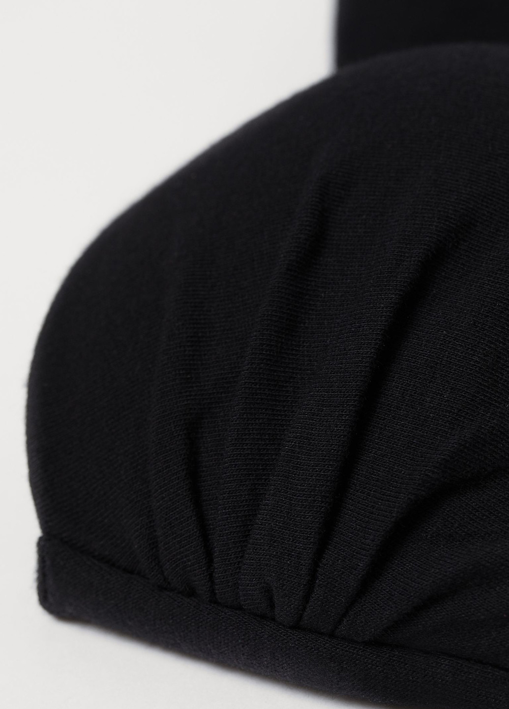 Чёрный топ бюстгальтер H&M без косточек хлопок