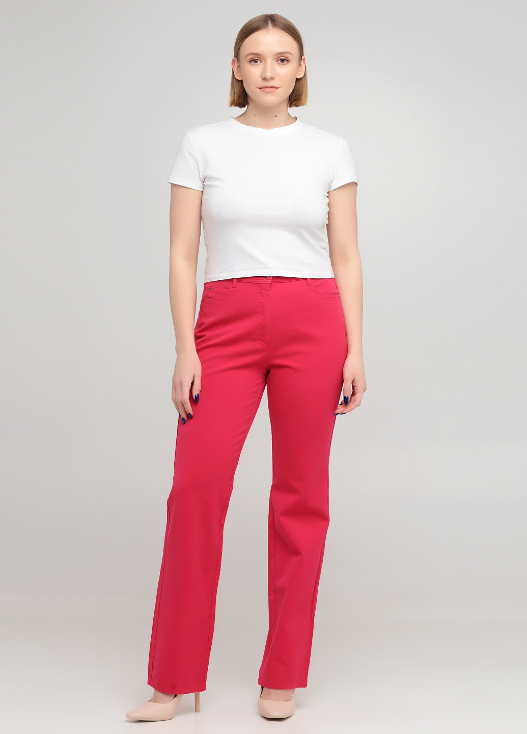 Красные кэжуал демисезонные прямые брюки Olsen
