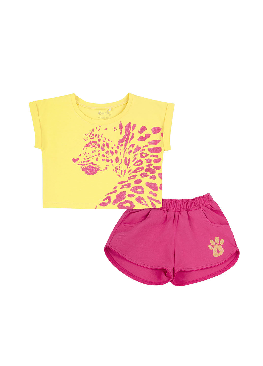 Комбинированный летний комплект (футболка, шорты) Бемби