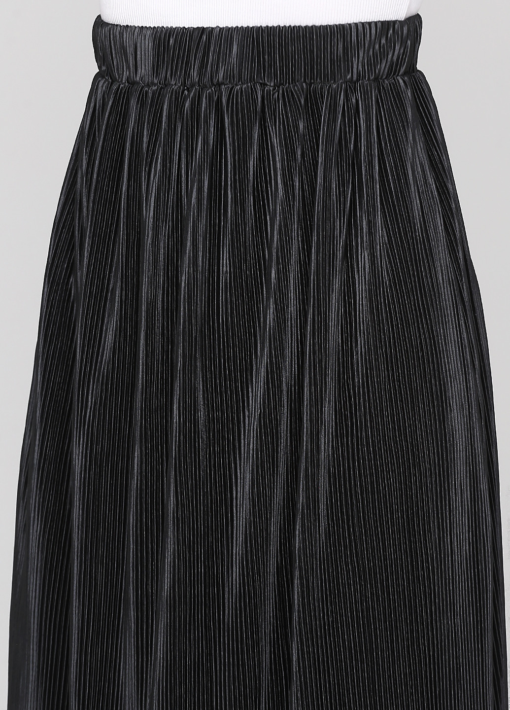 Оливковая (хаки) кэжуал однотонная юбка NikTan плиссе