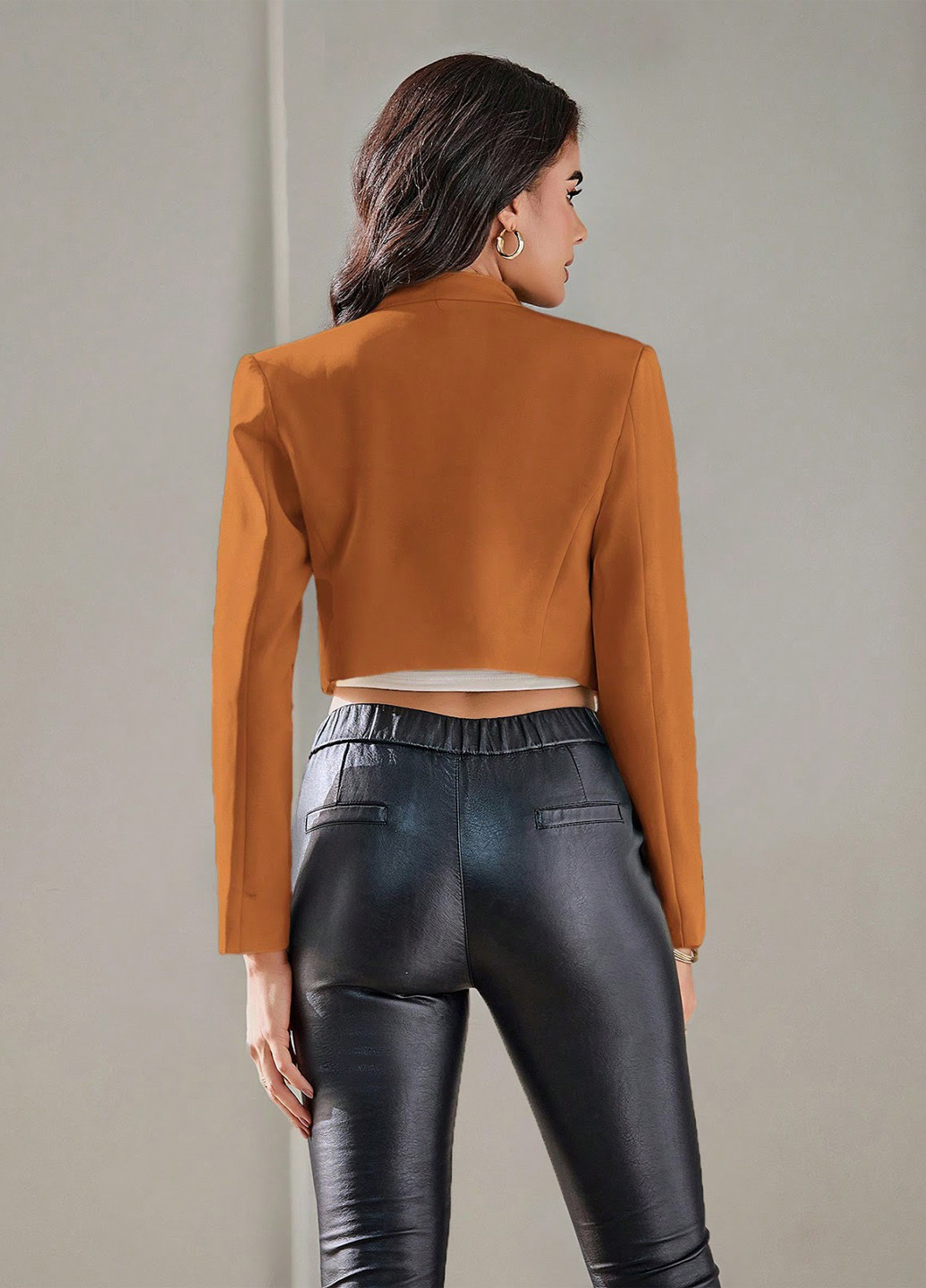 Светло-коричневый женский жакет SHEIN однотонный - демисезонный