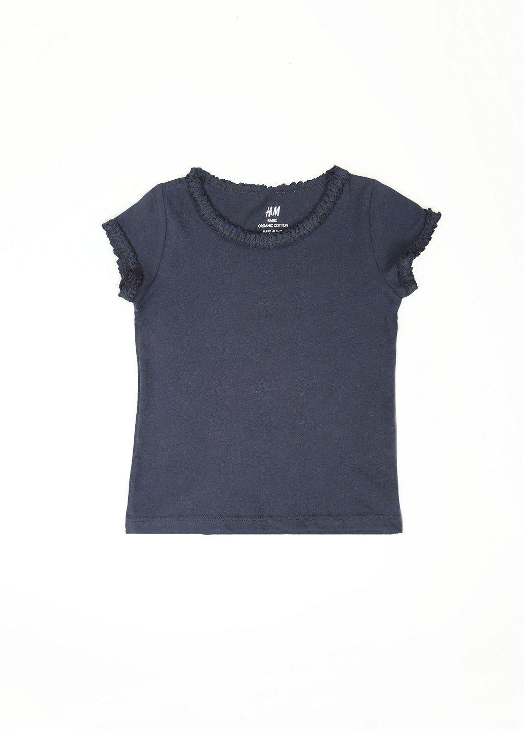 Темно-синяя летняя футболка H&M