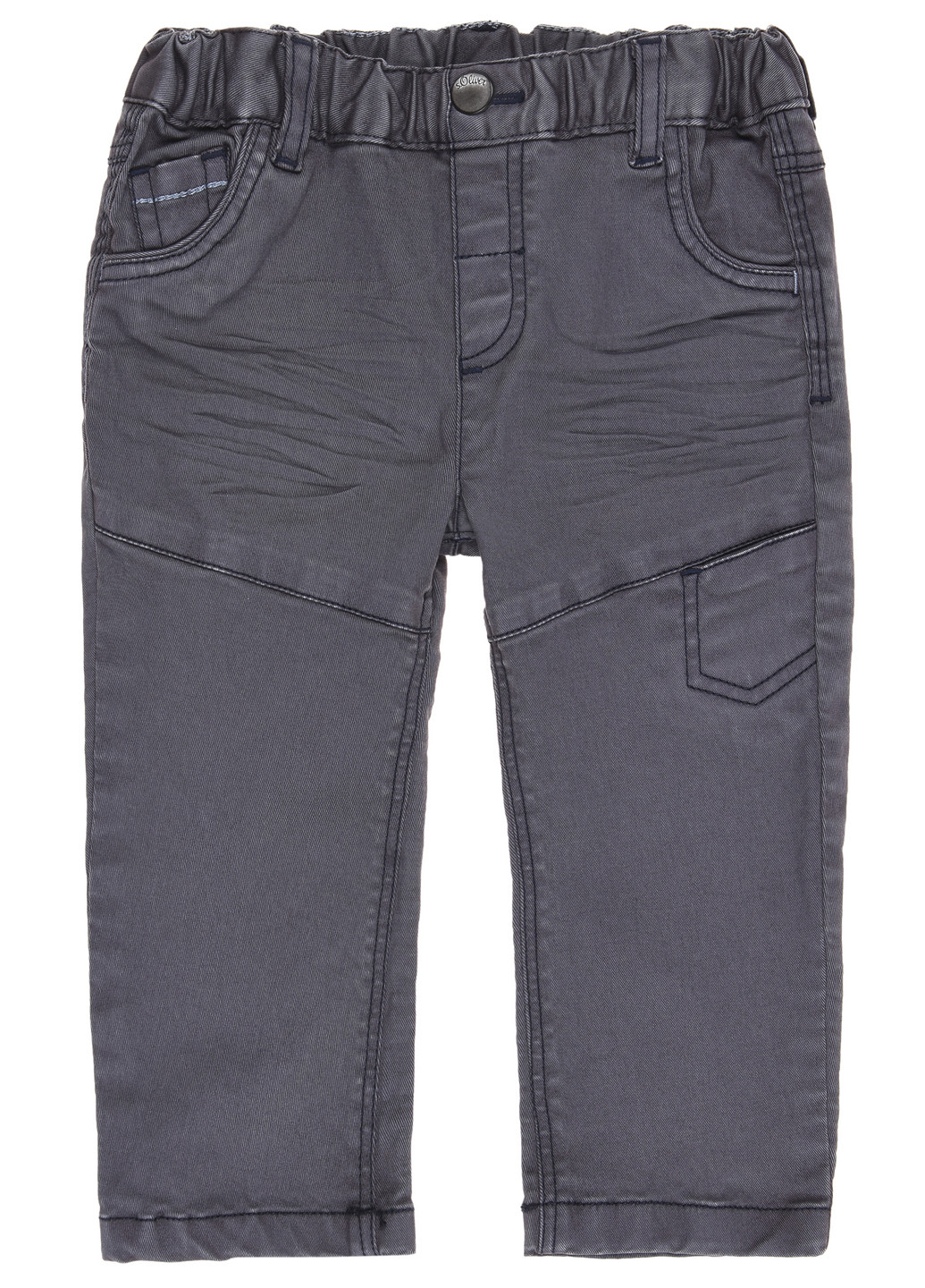 Темно-серые кэжуал демисезонные брюки прямые S.Oliver