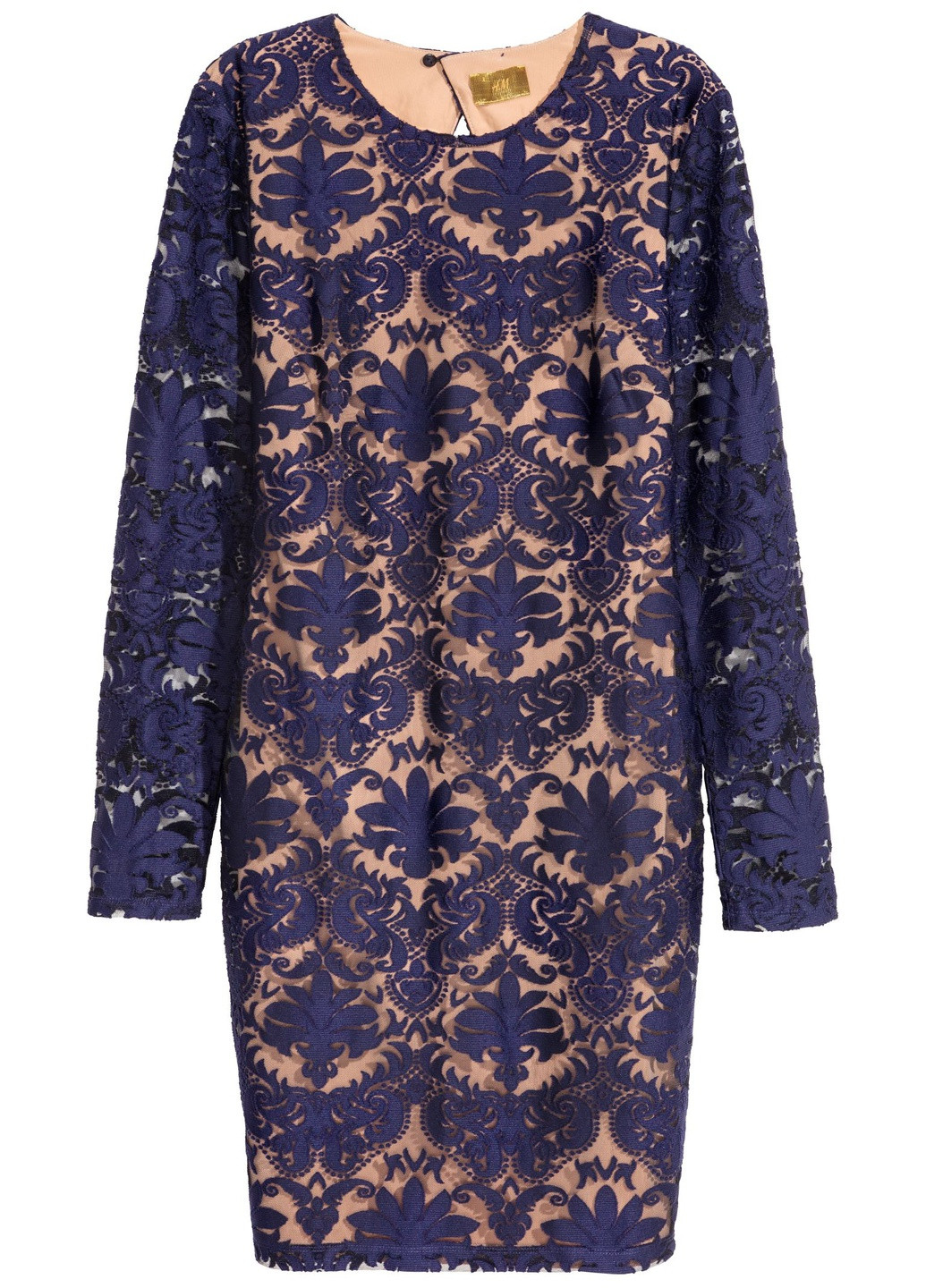 Темно-синя кежуал плаття, сукня H&M однотонна