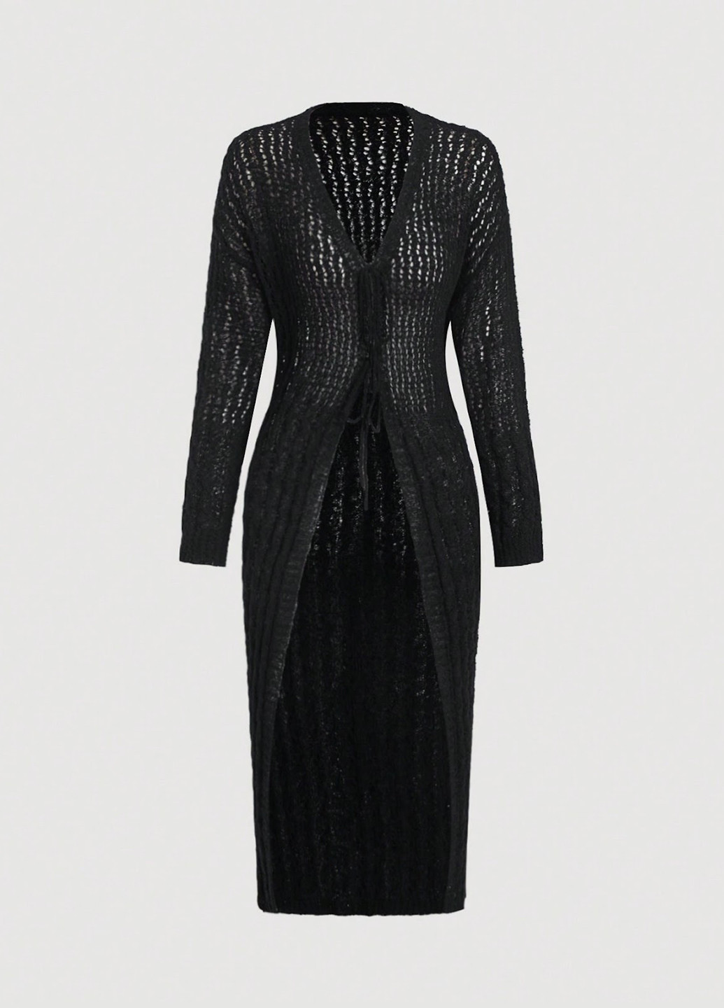 Черный демисезонный кардиган SHEIN