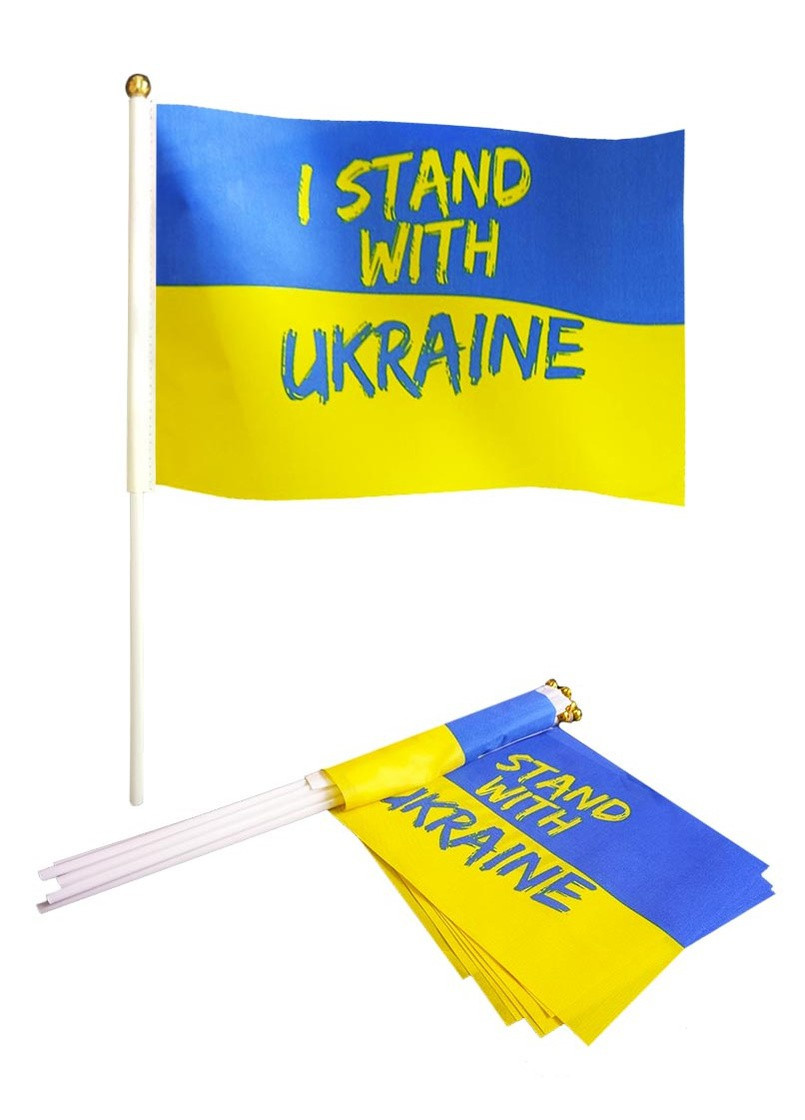 Прапор України на палочці з присоскою, розмір 14*21 см 0083 Martel (254160545)