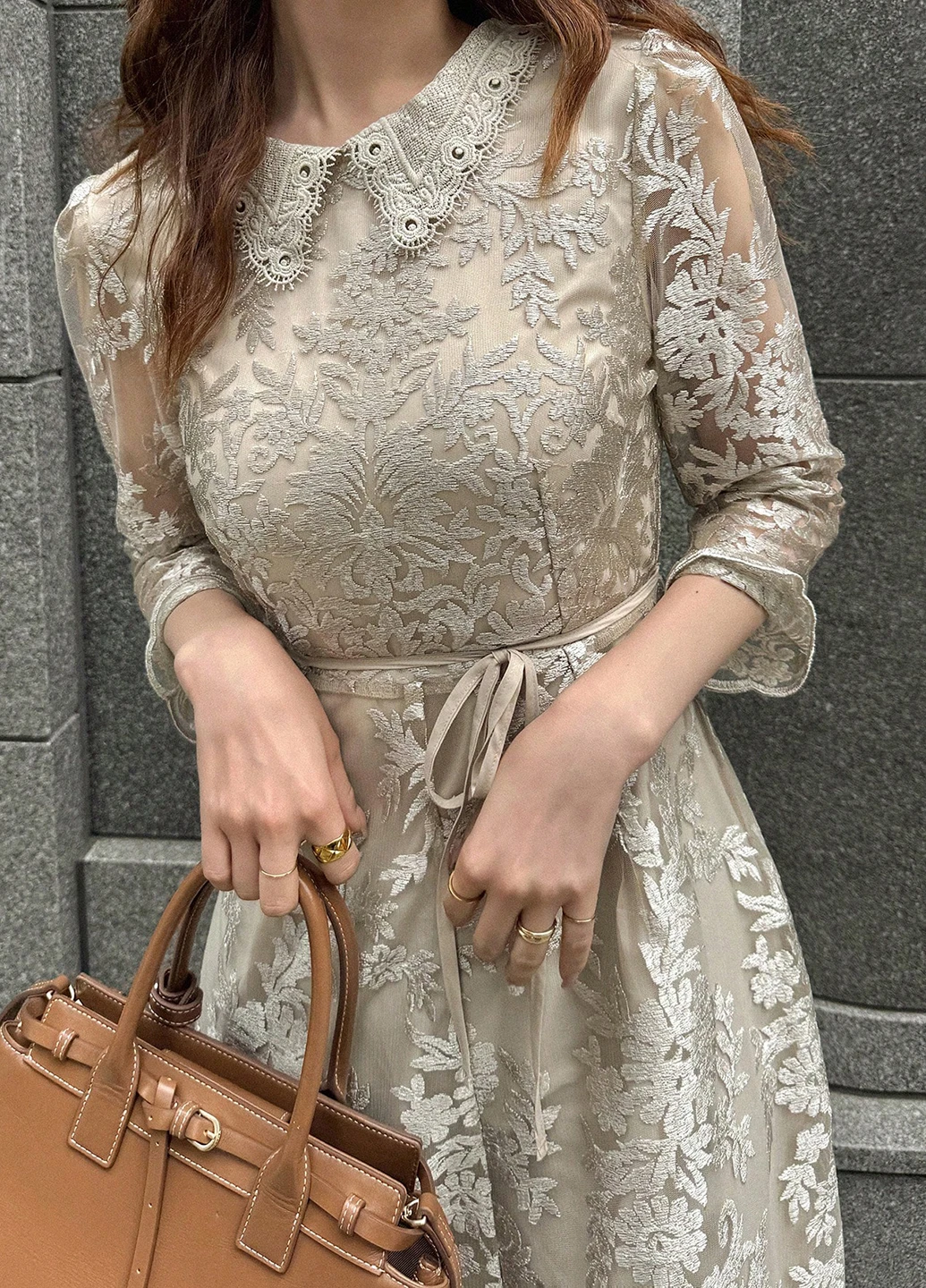 Кремова святковий, кежуал сукня кльош SHEIN однотонна