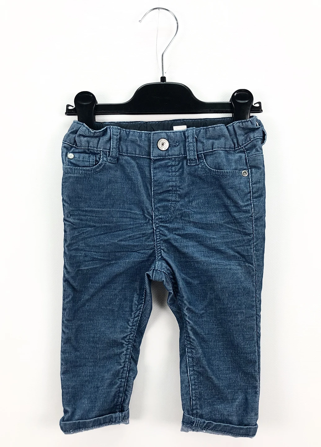 Синие кэжуал демисезонные брюки зауженные H&M