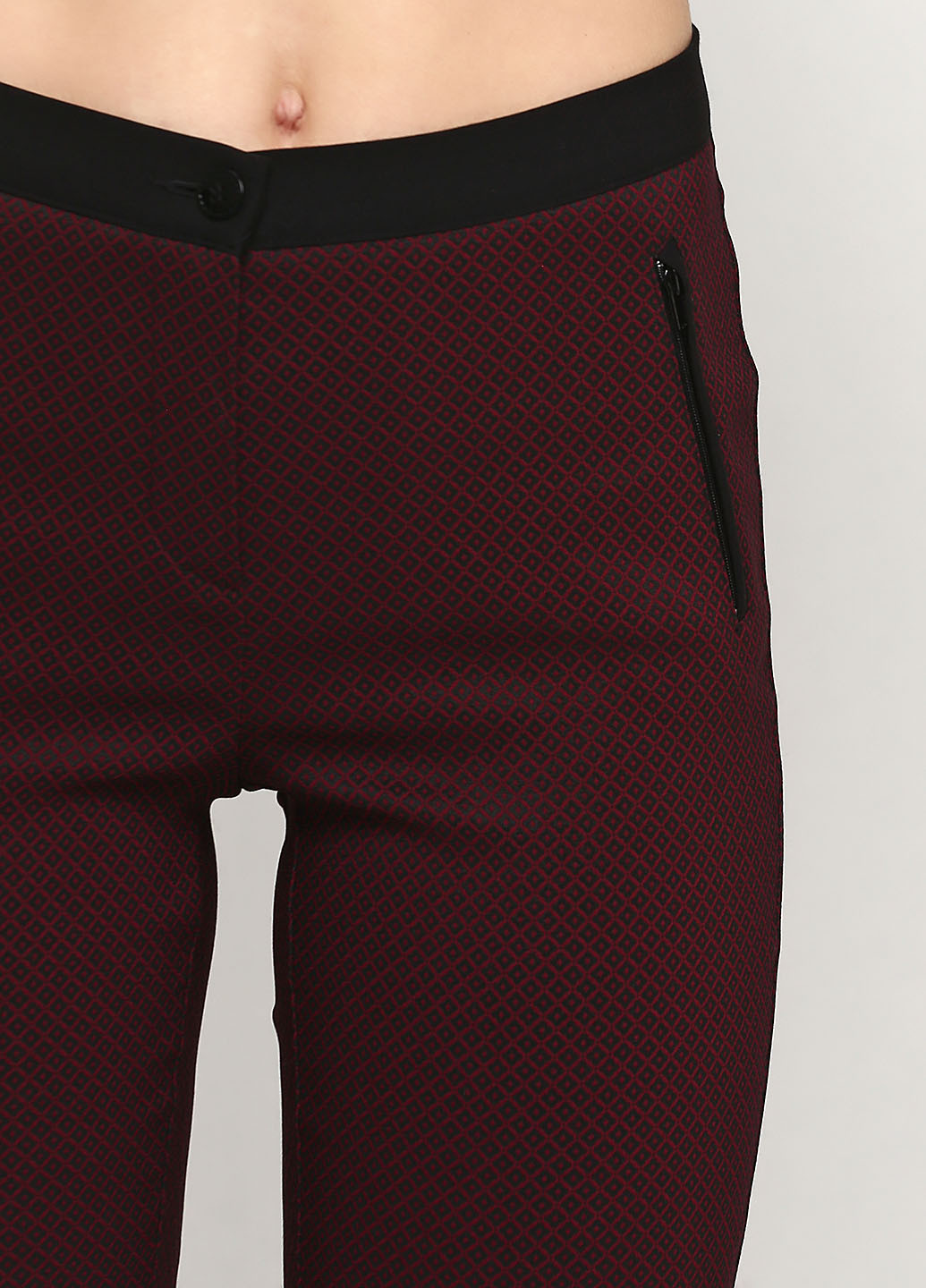 Темно-бордовые кэжуал демисезонные зауженные брюки BRANDTEX COPENHAGEN